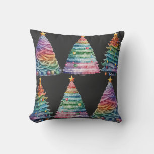 Coussin Arbres de Noël Rainbow