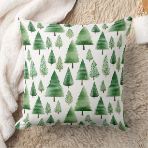 Coussin Arbres de Noël verts