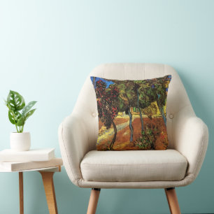 Coussin Arbres de Van Gogh dans le jardin, hôpital Saint-P