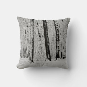 Coussin Arbres enneigés en hiver - -