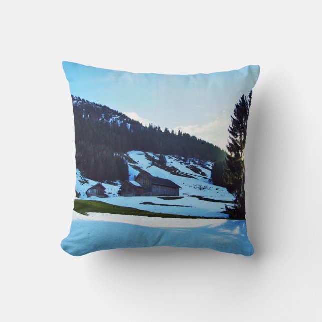 Coussin Arbres et forêts de conifères Colline de Spitzli (Recto)