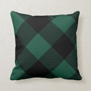 Coussin Arbres et motif réversibles de plaid de contrôle
