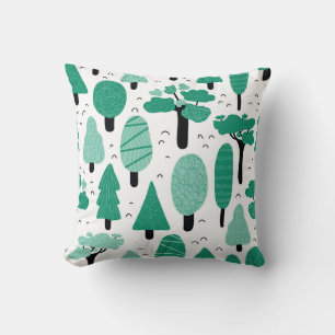 Coussin Arbres forestiers : Nature Vintage sans transparen