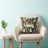 Coussin Arbres géométriques mignons personnalisés en hiver (Chaise)