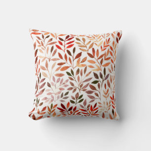 Coussin Arbres rétro, aquarelle motif sans couture.