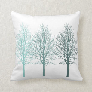 Coussin Arbres Turquoises