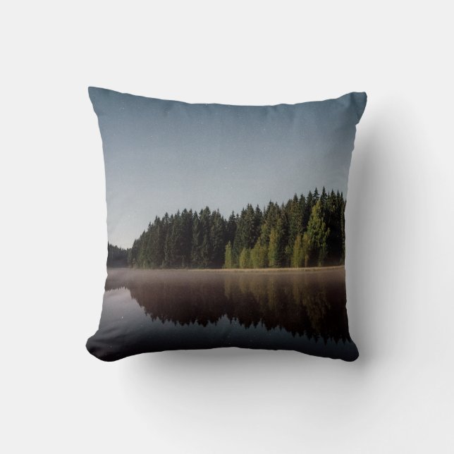 COUSSIN ARBRES VERTS ET CORPS D'EAU (Recto)