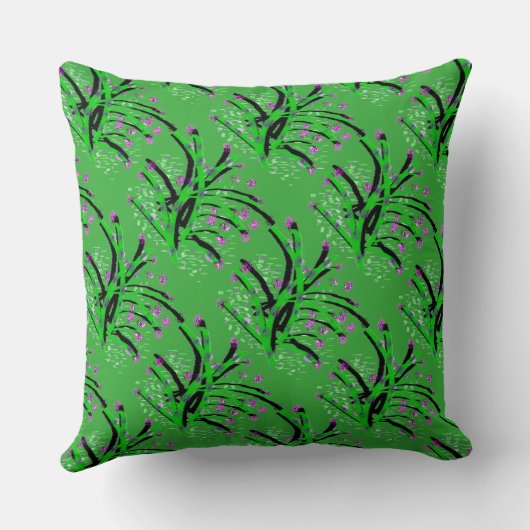 Coussin Arbuste d'accent décoratif vert (Verso)