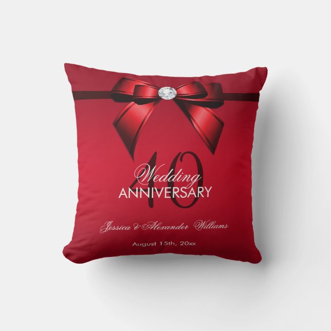 Coussin Arc de gemme et anniversaire de mariage snob de (Recto)