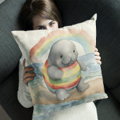 Coussin Arc en arc-en-ciel de bébé Manatee
