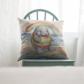 Coussin Arc en arc-en-ciel de bébé Manatee