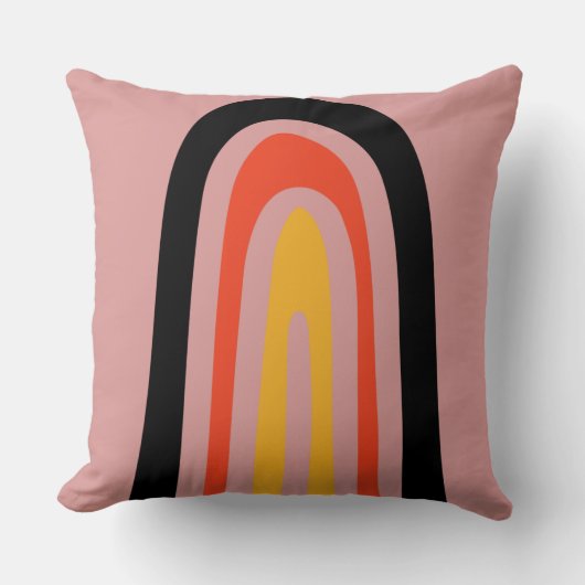 Coussin arc-en-ciel abstrait (Recto)