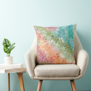 Coussin Arc-en-ciel Abstrait