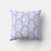 Coussin Arc-en-ciel avec nuage lilas clair (Verso)