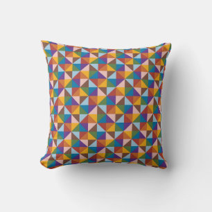 Coussin Arc-en-ciel, Brown, rose et bleu