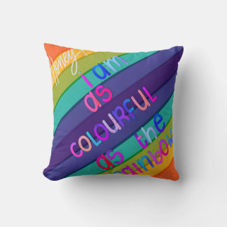 Coussin Arc en ciel coloré