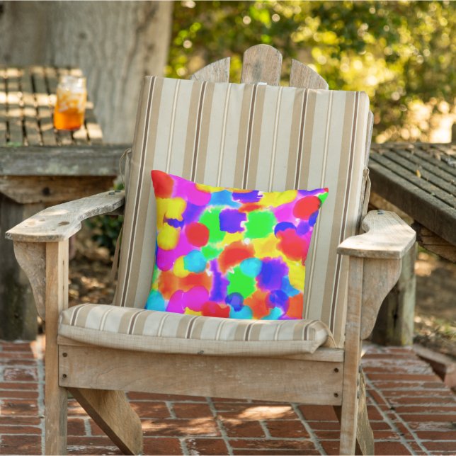 Coussin Arc en ciel coloré (Chaise)