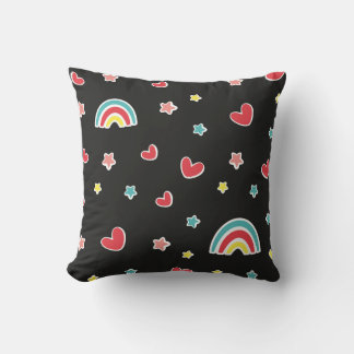 Coussin arc-en-ciel coloré - Lumineux et joyeux Ac