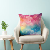 Coussin Arc-en-ciel de ciel nocturne Art Abstrait Aquarell (Chaise)