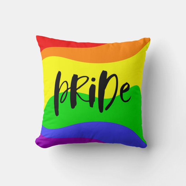 Coussin Arc-en-ciel de la fierté moderne (Recto)