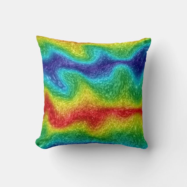 Coussin Arc-en-ciel de plaisir sauvage (Recto)