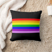 Coussin Arc-en-ciel en noir (Couverture)