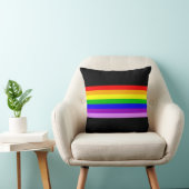 Coussin Arc-en-ciel en noir (Chaise)