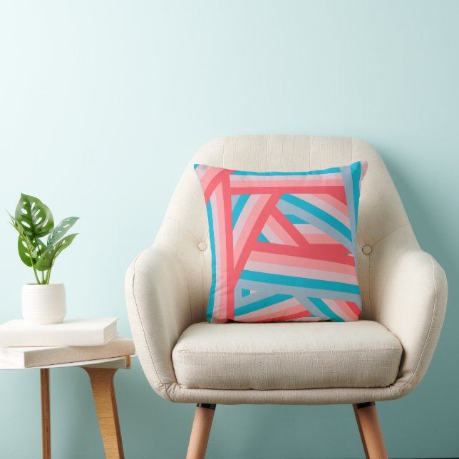 Coussin Arc-en-ciel entrecroisé  (Chaise)