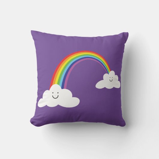 Coussin Arc en ciel et nuages (Recto)