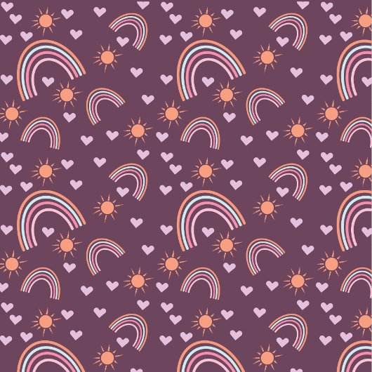 Coussin Arc en ciel et soleil