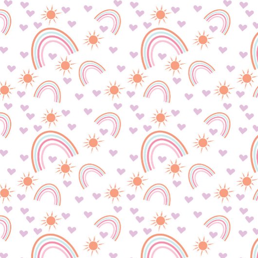 Coussin Arc en ciel et soleil