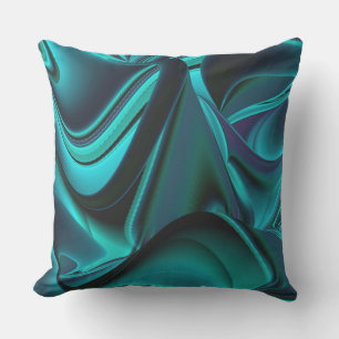 Coussin Arc-en-ciel métallique Abstrait futuriste