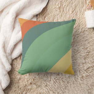 Coussin Arc-en-ciel minimaliste rayures faites main