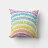 Coussin Arc-en-ciel Pailleté Pastel (Recto)