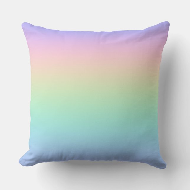 Coussin Arc-en-ciel pastel (Recto)
