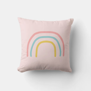 Coussin Arc-en-ciel rose pastel Peinture Motif Jeu d'oreil