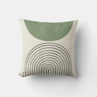 Coussin Arch Balance Green - Moderne du milieu du siècle