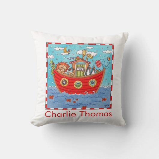 Coussin Arche de Noé personnalisée (Recto)