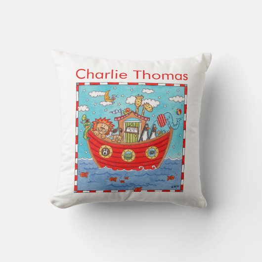 Coussin Arche de Noé personnalisée (Recto)