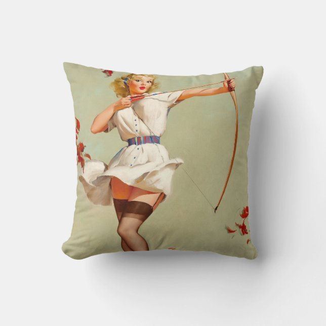 Coussin Archery Pin-up (Recto)
