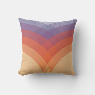 Coussin Arches pastel violettes, orange et bleues