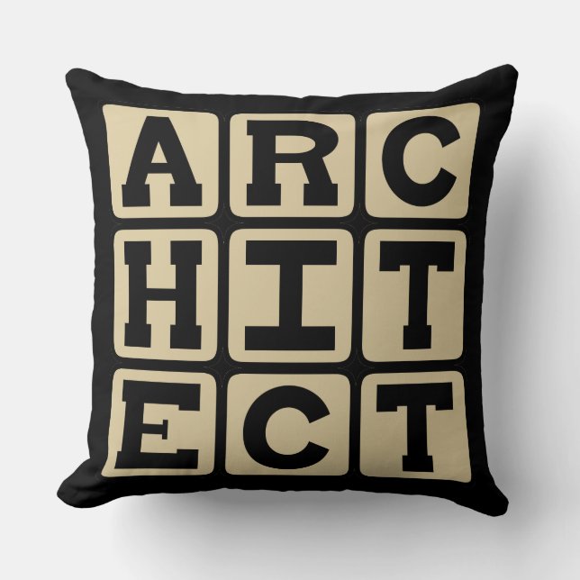 Coussin Architecte, Concepteur de bâtiments (Recto)