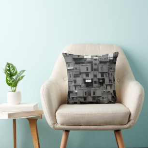 Coussin Architectural noir et blanc 