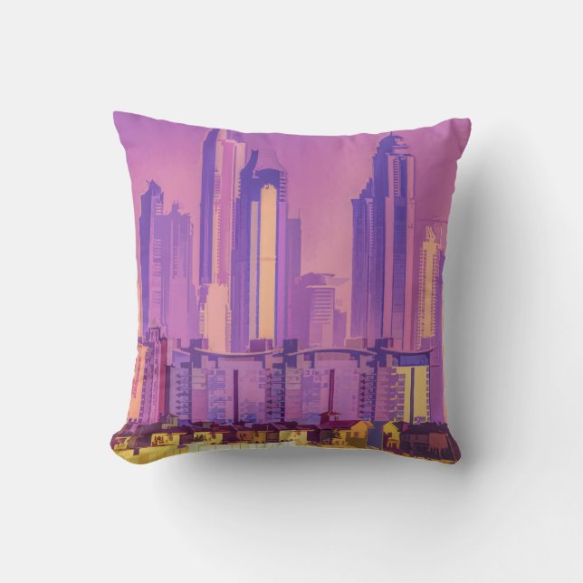 Coussin Architecture de l'art de Dubaï (Recto)