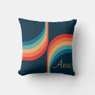 Coussin Arcs colorés de style rétro