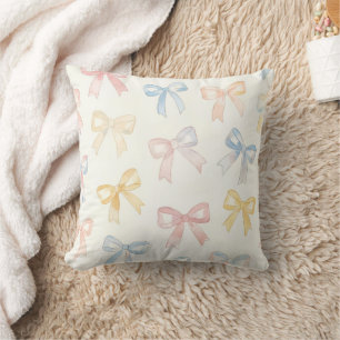 Coussin Arcs de couleur pastel à l'aquarelle Coquette