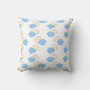 Coussin Arcs-en-ciel Capricieux Rayons Dessinés à la Main