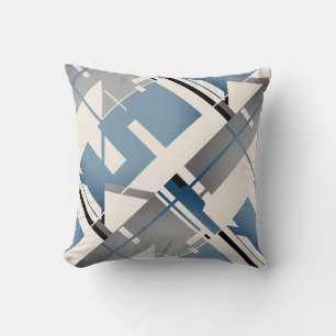 Coussin Ardoise Bleu Gris Noir Beige Carrelage Diagonal MC