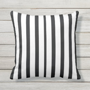 Coussin Ardoise solide personnalisée noir blanc rayures dé