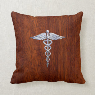 Coussin Argent comme la copie d'acajou de symbole Médical